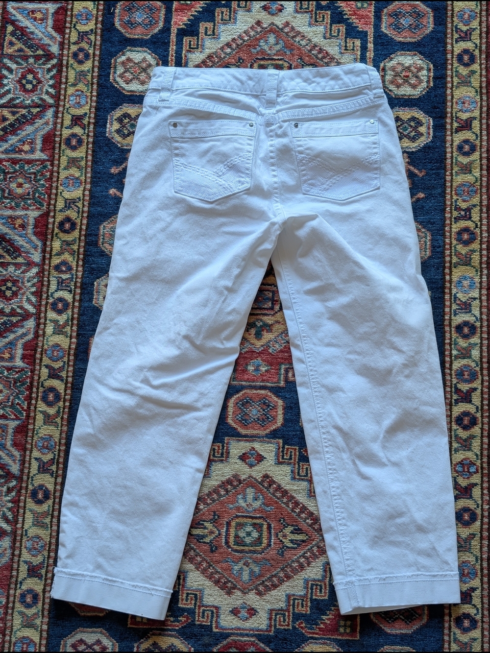 White House Black Market Blanco Brand White Cotton Denim Capri Pants - Picture 2 of 6